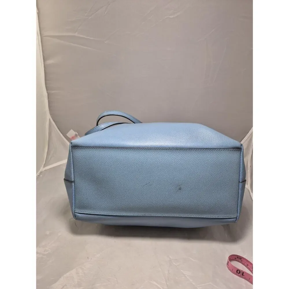 💥 Coach City Zip Leather Women's Tote - Powder Blue Purse Handbag Shoulder Bag